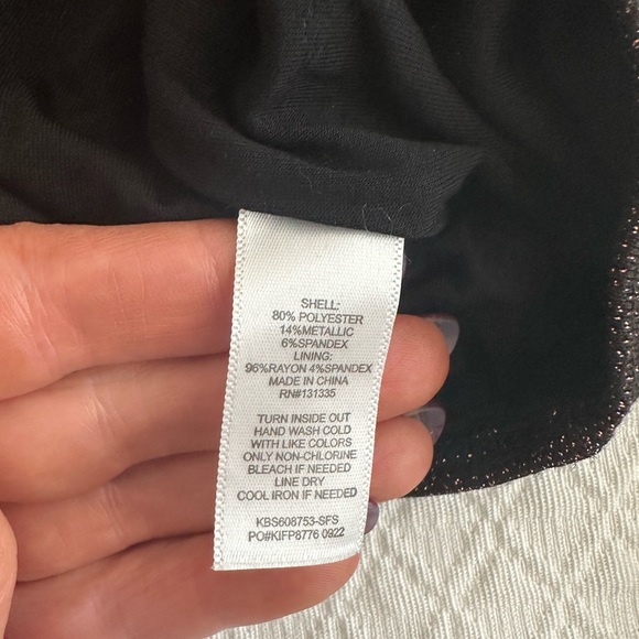 Socialite “Amiya” Black Copper Sparkle Bodysuit Size Large NWT!!! - Picture 3 of 6